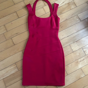 Guess Los Angeles Red Phoebe Halter Dress‎ 0